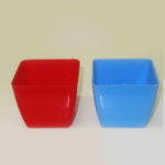 Square Plastic Pot (Set of Four) (2)